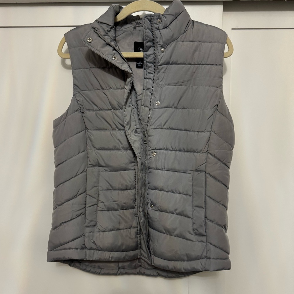 GAP Factory Silver Quilted Vest